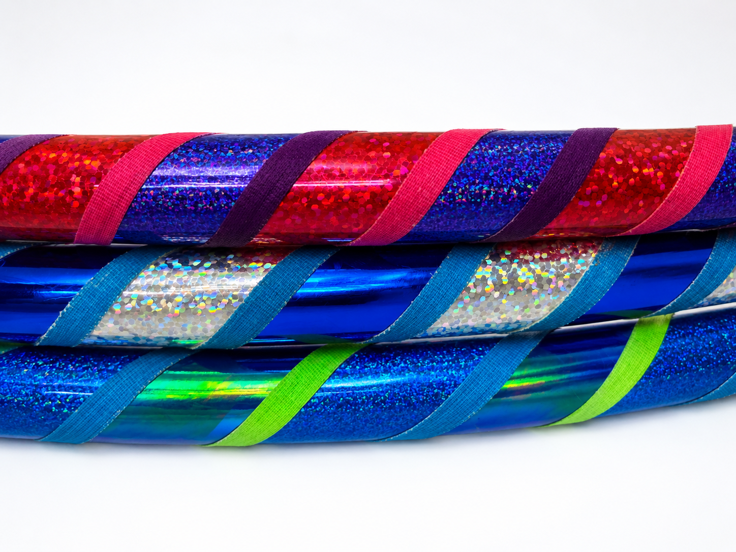 Double Bling hoop — two wraps of sparkle tape